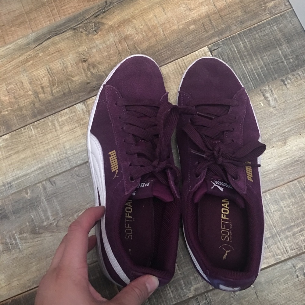 Purple Puma sneakers